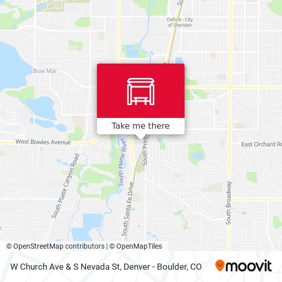 W Church Ave & S Nevada St map