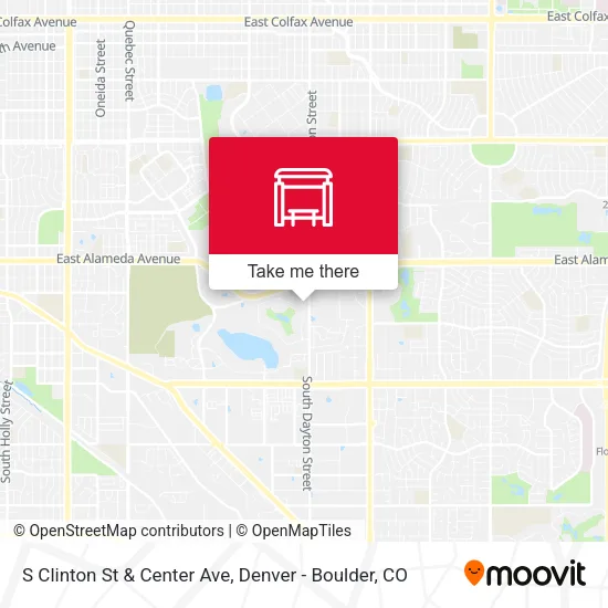 S Clinton St & Center Ave map