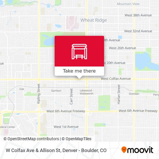 W Colfax Ave & Allison St map