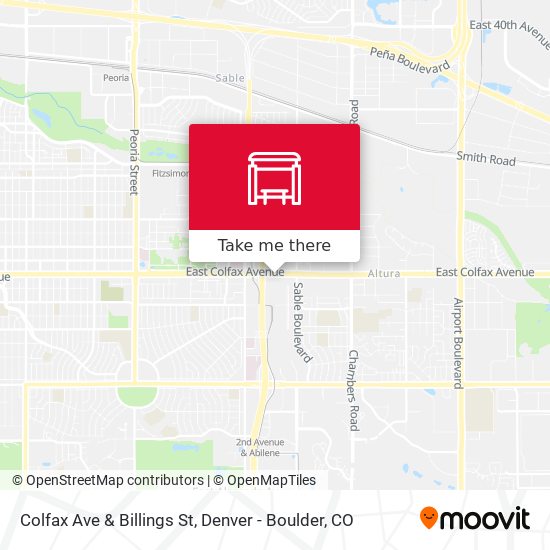 Colfax Ave & Billings St map