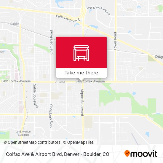 Colfax Ave & Airport Blvd map