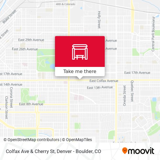 Mapa de Colfax Ave & Cherry St