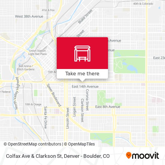 Colfax Ave & Clarkson St map