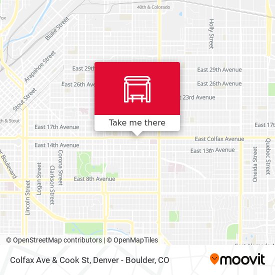 Colfax Ave & Cook St map