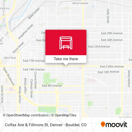 Mapa de Colfax Ave & Fillmore St