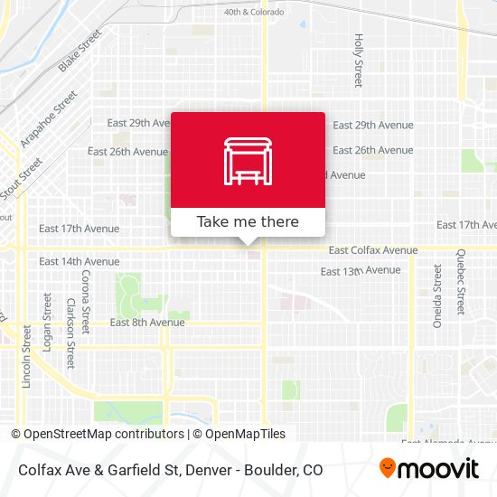 Colfax Ave & Garfield St map