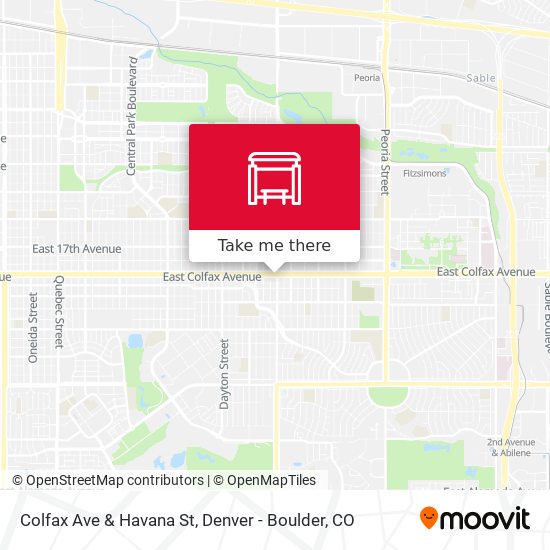 Colfax Ave & Havana St map