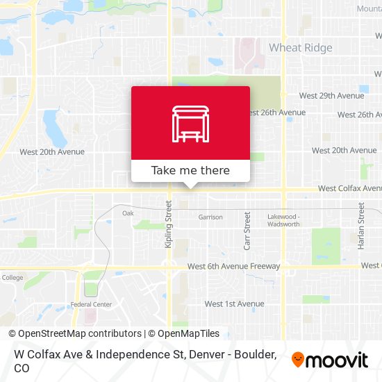W Colfax Ave & Independence St map