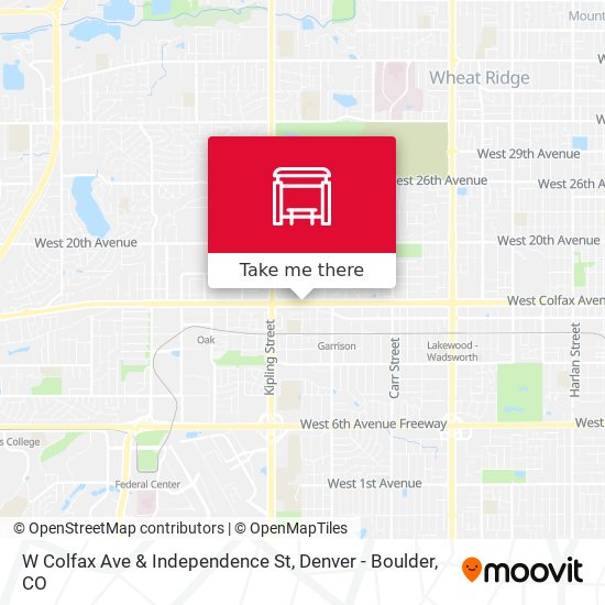 W Colfax Ave & Independence St map