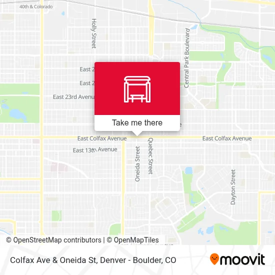 Colfax Ave & Oneida St map