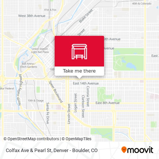 Colfax Ave & Pearl St map