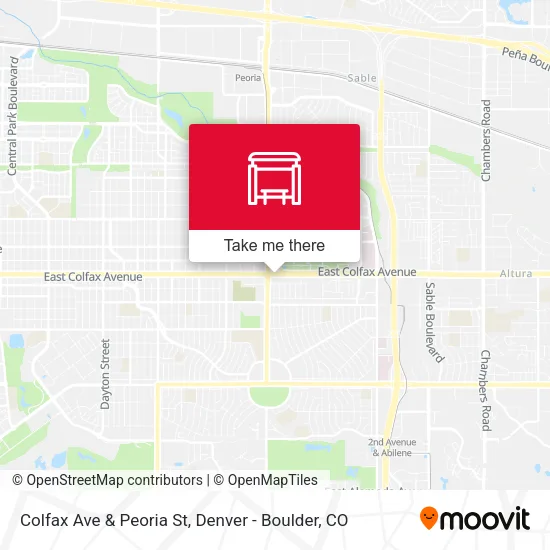 Mapa de Colfax Ave & Peoria St