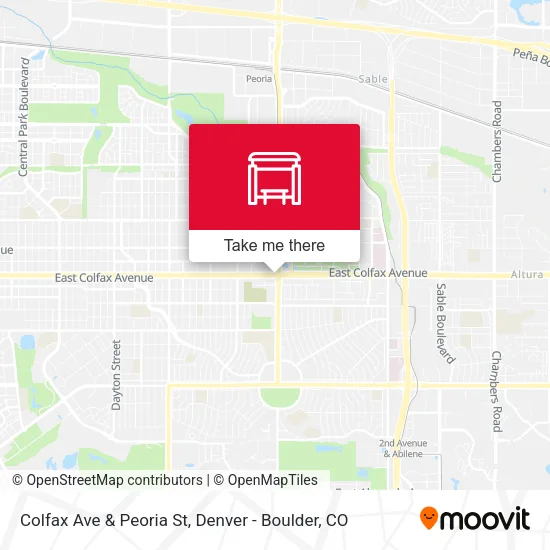Mapa de Colfax Ave & Peoria St
