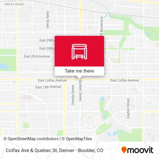 Mapa de Colfax Ave & Quebec St