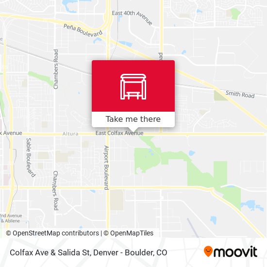 Colfax Ave & Salida St map