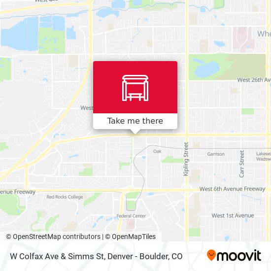 W Colfax Ave & Simms St map