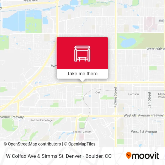 Mapa de W Colfax Ave & Simms St