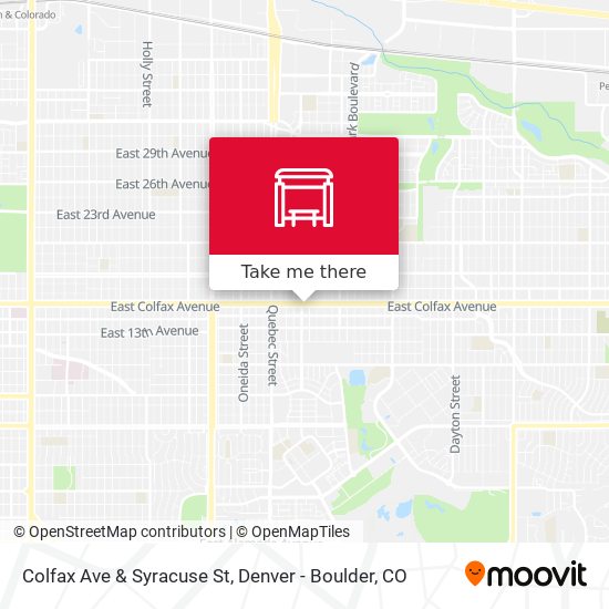 Colfax Ave & Syracuse St map