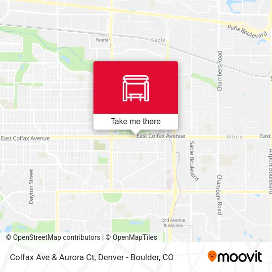 Mapa de Colfax Ave & Aurora Ct