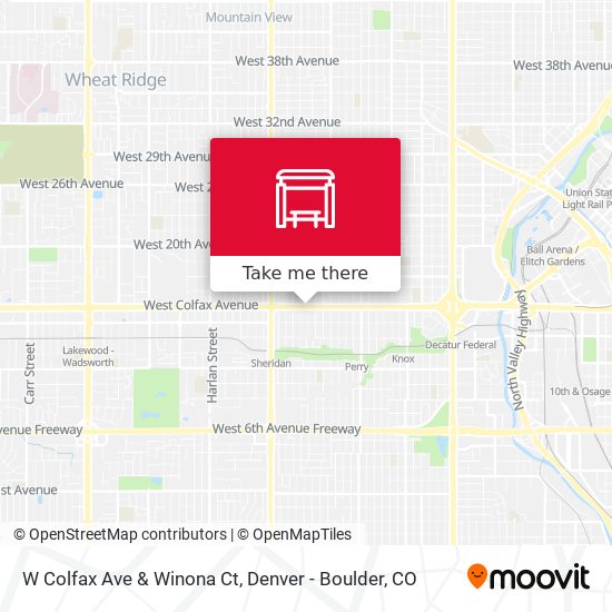 W Colfax Ave & Winona Ct map