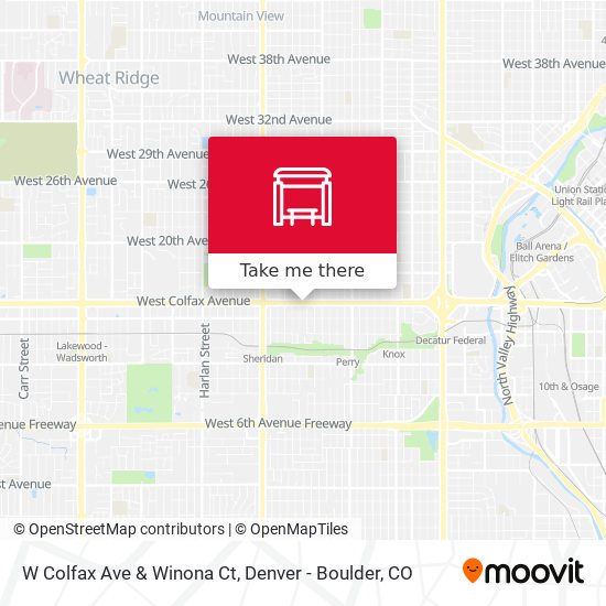 W Colfax Ave & Winona Ct map