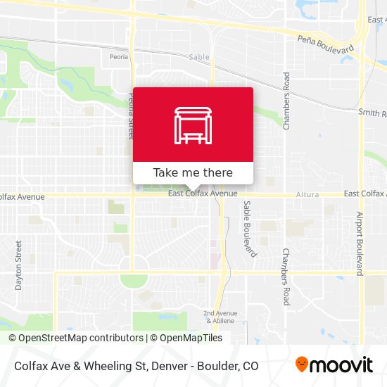 Colfax Ave & Wheeling St map