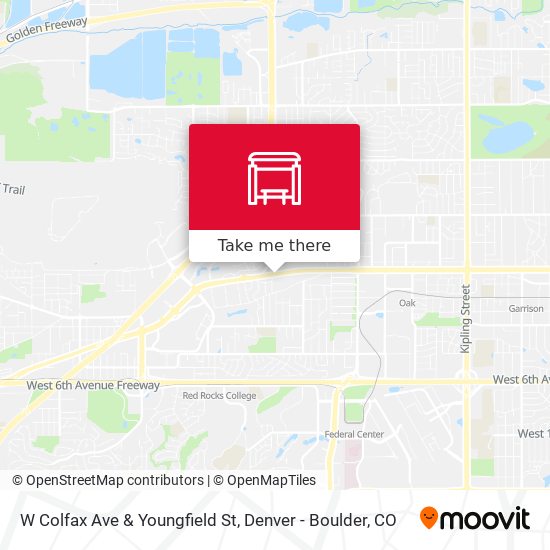 W Colfax Ave & Youngfield St map