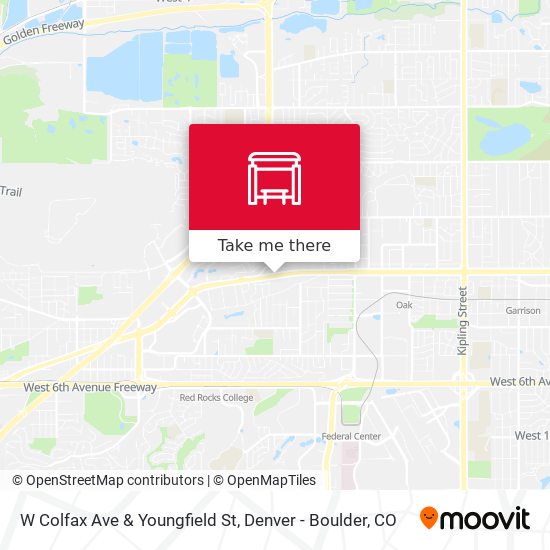 W Colfax Ave & Youngfield St map