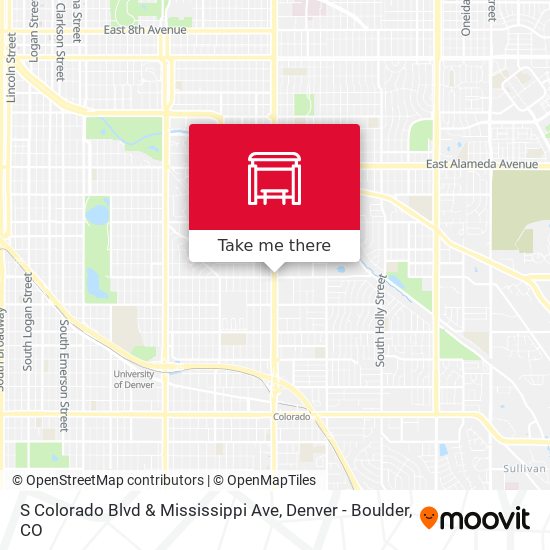 S Colorado Blvd & Mississippi Ave map