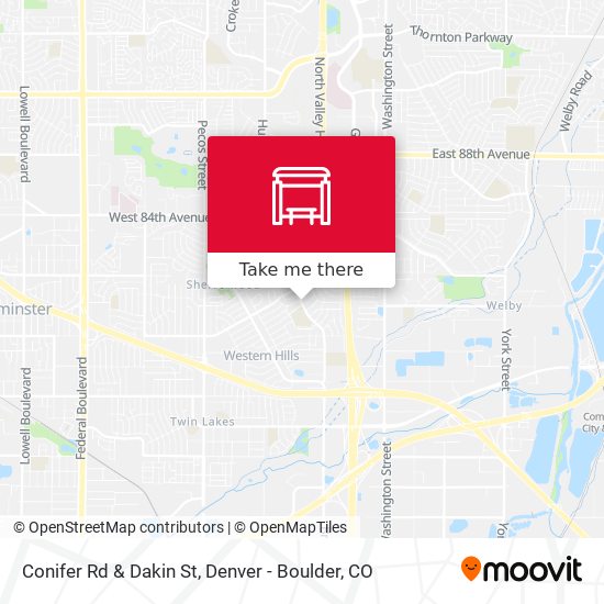 Conifer Rd & Dakin St map