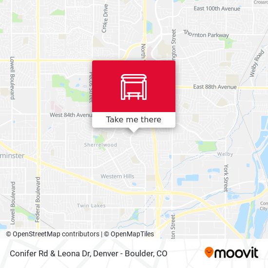 Conifer Rd & Leona Dr map