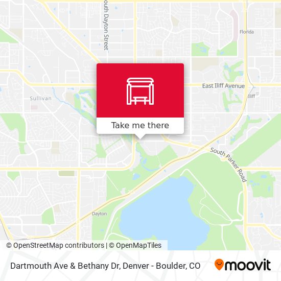 Dartmouth Ave & Bethany Dr map