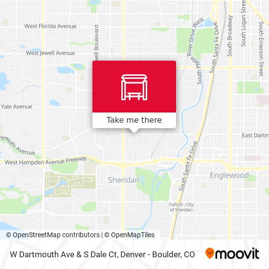 W Dartmouth Ave & S Dale Ct map