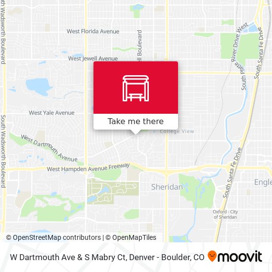 W Dartmouth Ave & S Mabry Ct map
