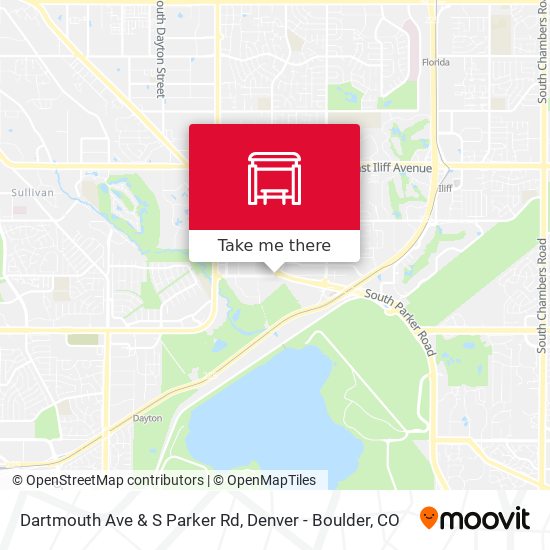 Dartmouth Ave & S Parker Rd map