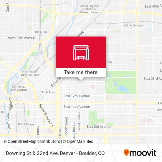 Mapa de Downing St & 22nd Ave