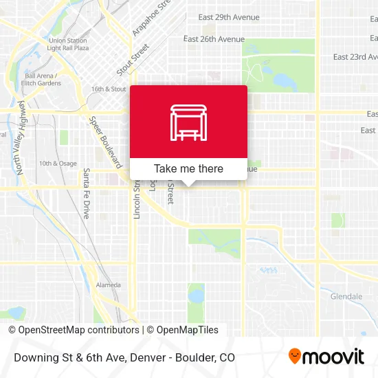 Downing St & 6th Ave map