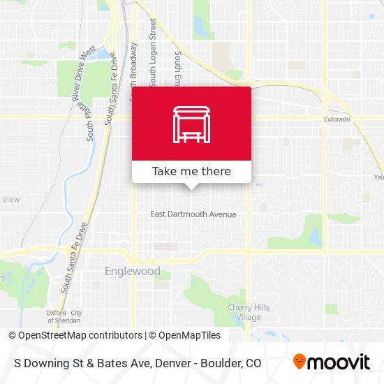 S Downing St & Bates Ave map