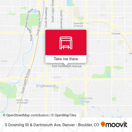 S Downing St & Dartmouth Ave map
