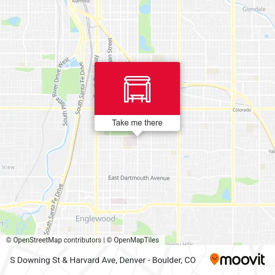 S Downing St & Harvard Ave map