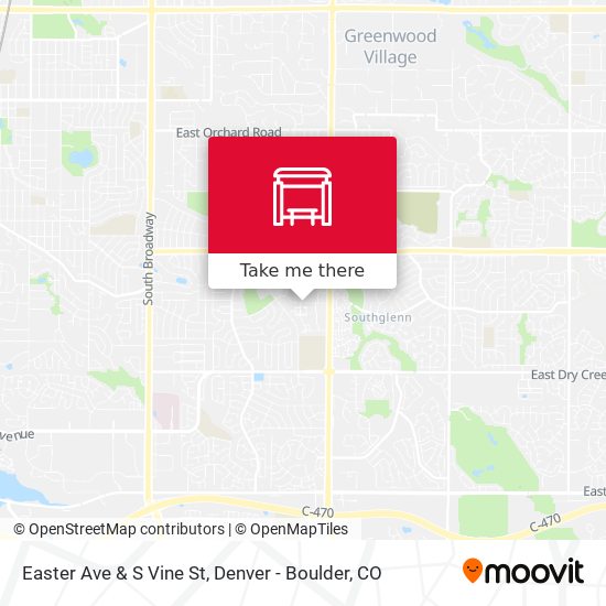 Easter Ave & S Vine St map