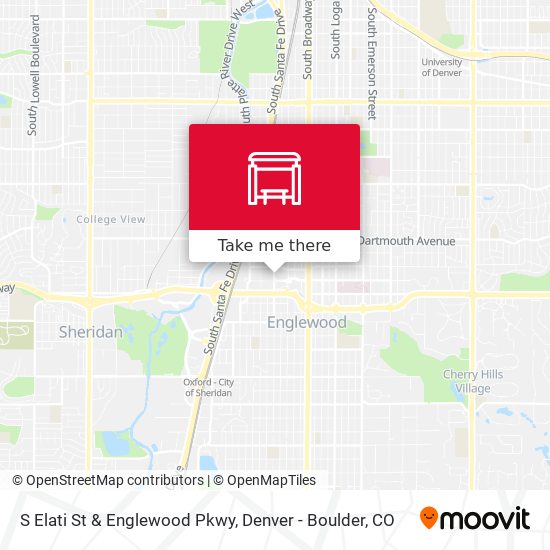 S Elati St & Englewood Pkwy map