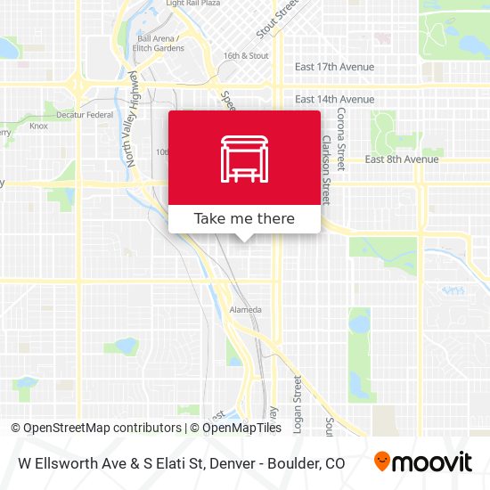 W Ellsworth Ave & S Elati St map