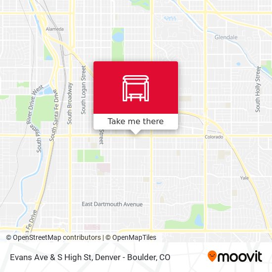 Evans Ave & S High St map