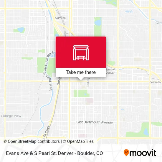 Mapa de Evans Ave & S Pearl St