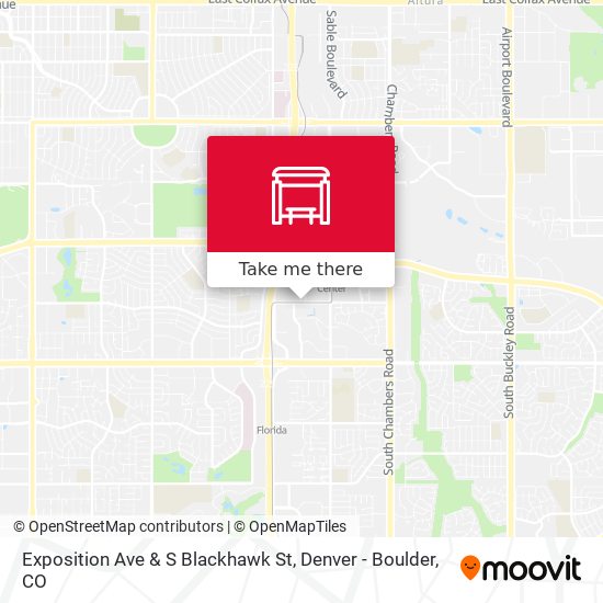 Exposition Ave & S Blackhawk St map