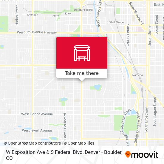 W Exposition Ave & S Federal Blvd map