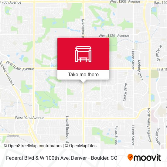 Federal Blvd & W 100th Ave map