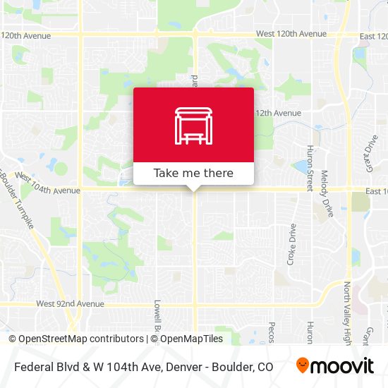 Federal Blvd & W 104th Ave map