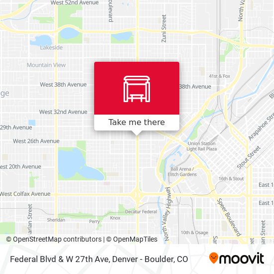 Federal Blvd & W 27th Ave map